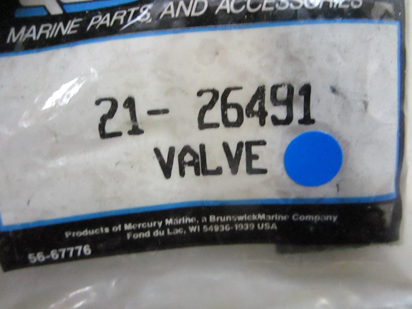 *NEW OEM* 0810 Mercury Quicksilver Valve 21-26491