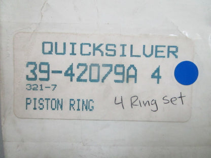 *NEW OEM* 0820 Mercury Quicksilver 4 Piston Ring Set 39-42079A4