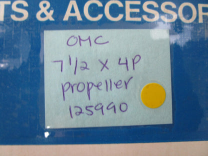 *NEW OEM* 0810 OMC Johnson Evinrude 7 1/2 x 4P Propeller 125990 0125990