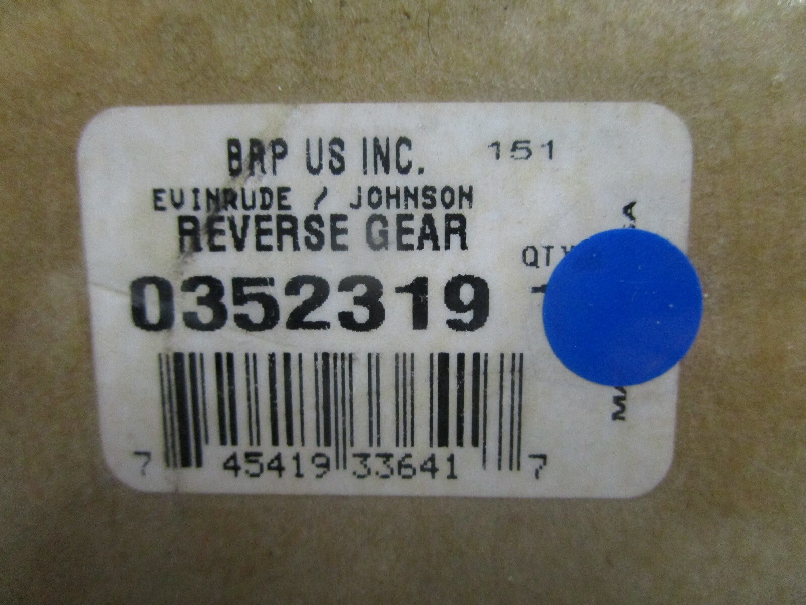 *NEW OEM* 0820 OMC Johnson Evinrude Reverse Gear 352319 0352319
