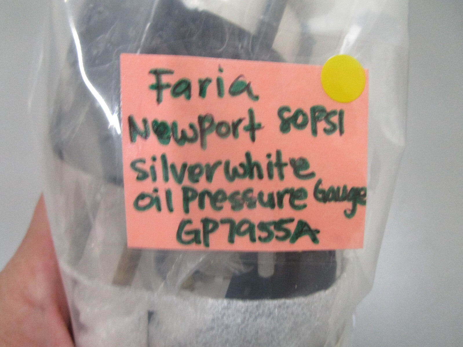 *NEW* 0810 Faria Newport 80 PSI Silver White Oil Pressure Gauge GP7955A