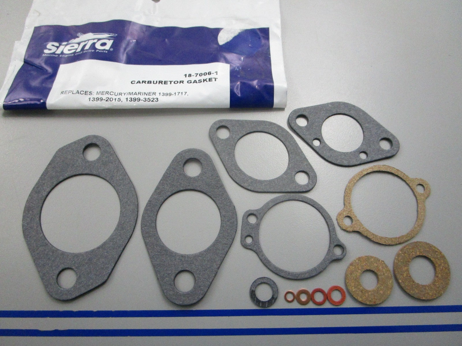 NEW 18-7006-1 Replaces: 1399-1717 1399-2015 Sierra Gasket Kit 0810