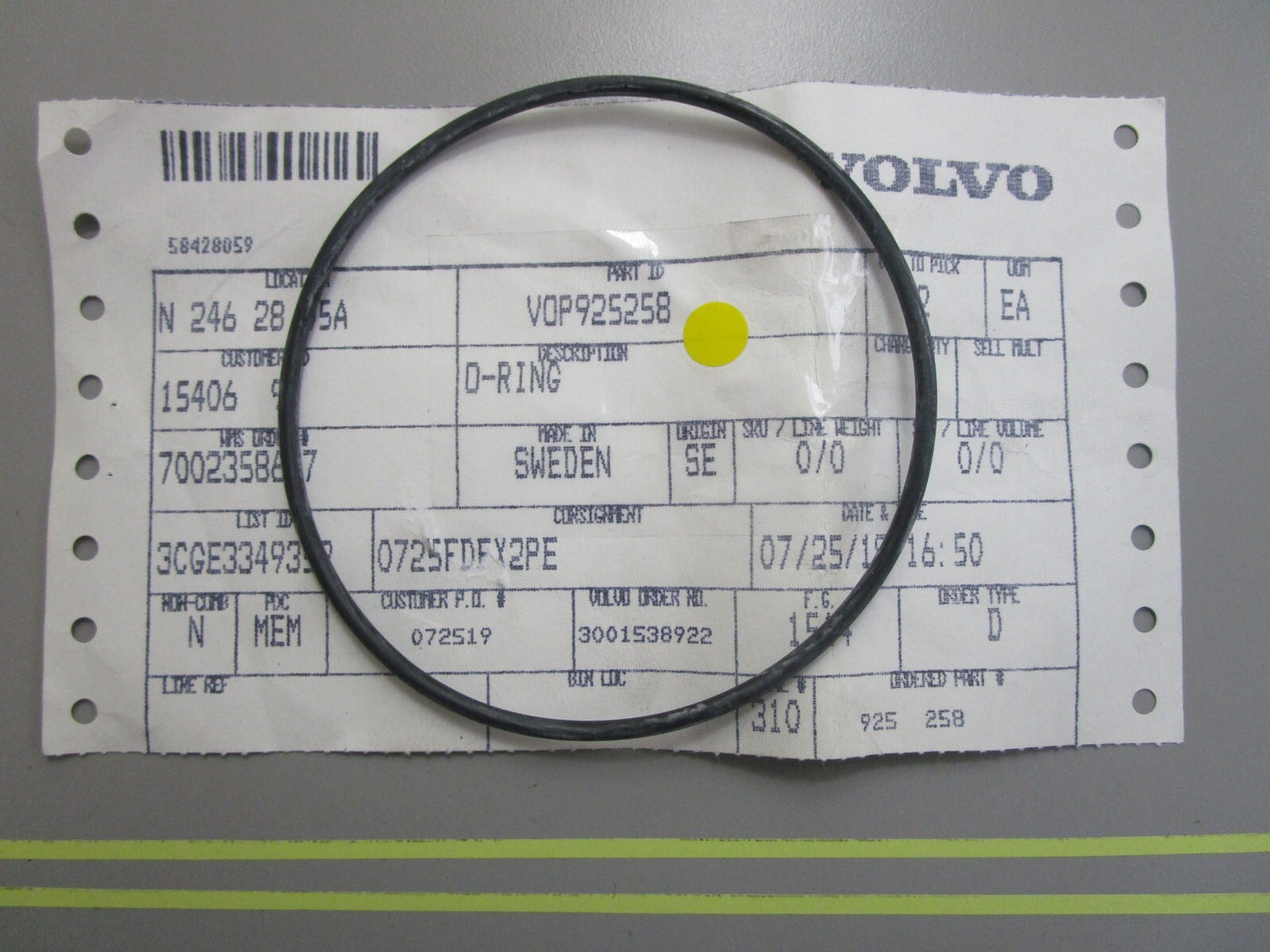 *NEW OEM* 0810 Volvo Penta O-Ring 925258