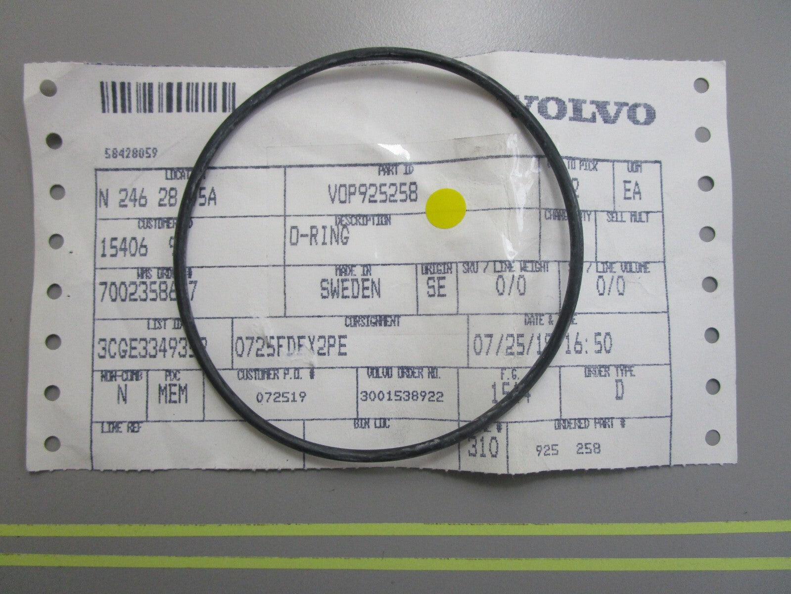 *NEW OEM* 0810 Volvo Penta O-Ring 925258