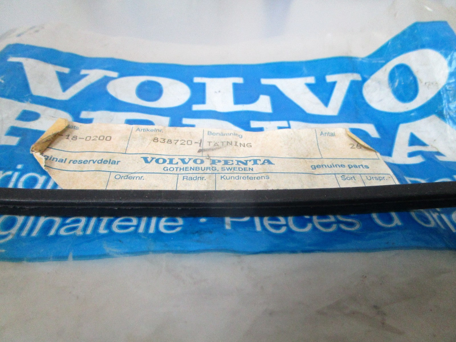 NEW OEM 838720 Volvo Penta Gasket 0720