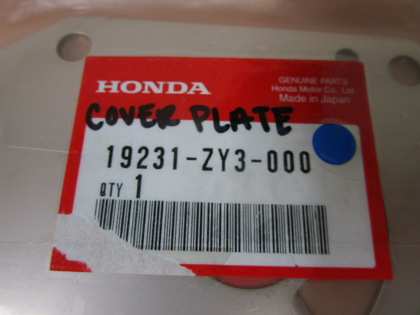 *NEW OEM* 0720 Honda Cover Plate 19231-ZY3-000