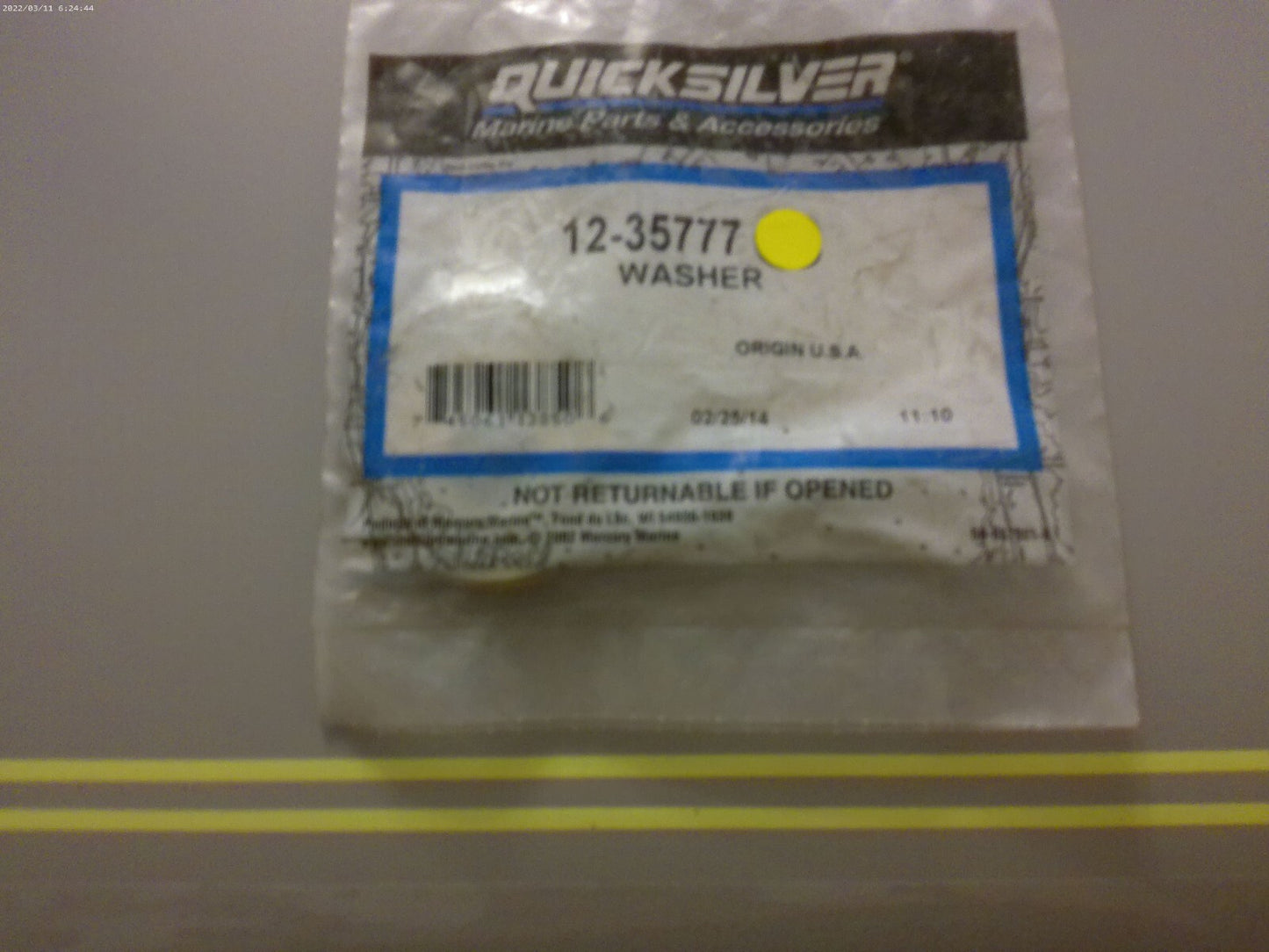 *NEW OEM* (LOT OF 2) 0810 Mercury Quicksilver Washer 12-35777