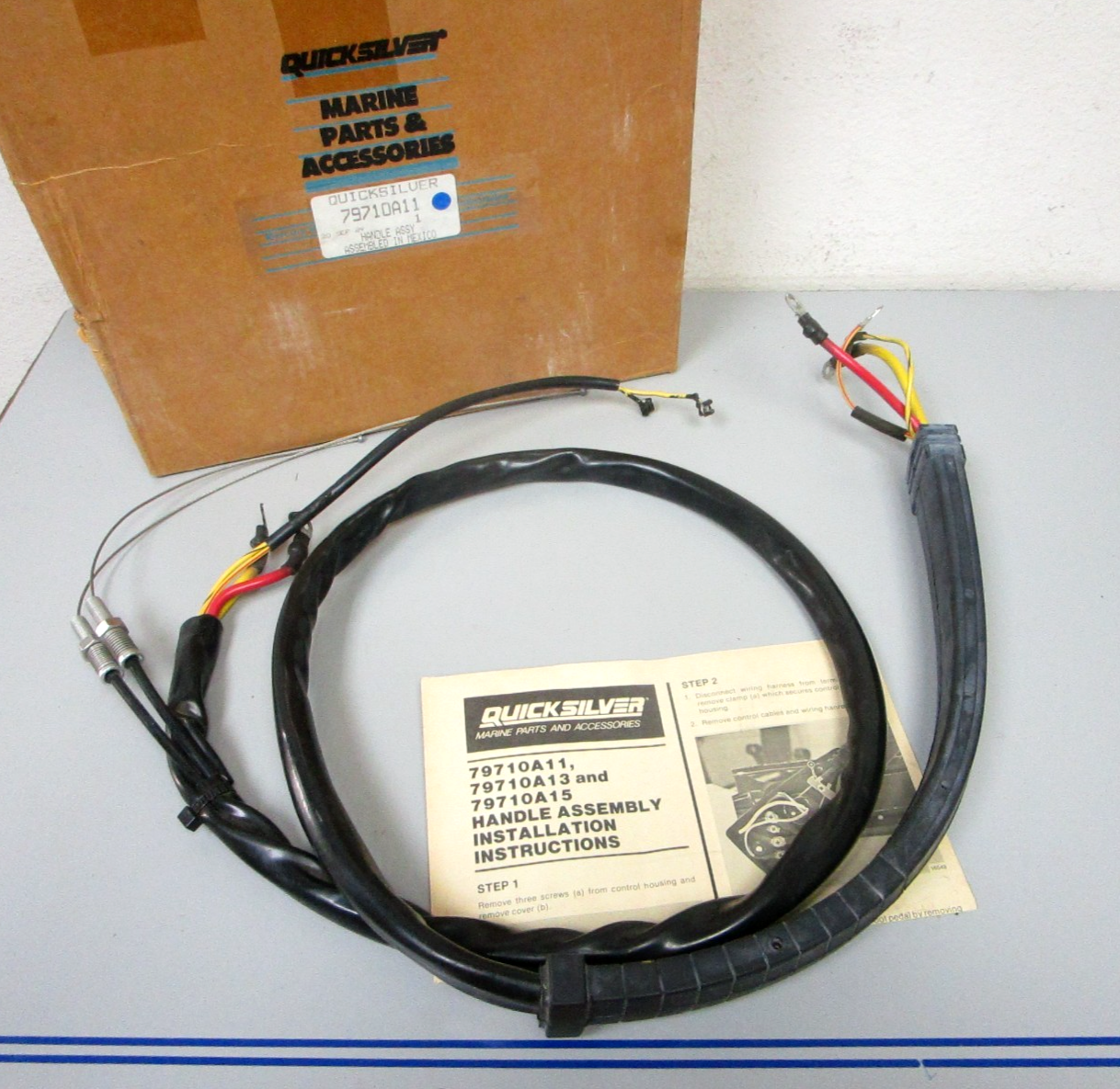 NEW OEM 79710A11 Mercury Mariner 1984 1985 8'ft 200hp Handle Wire Cable Ay 0720