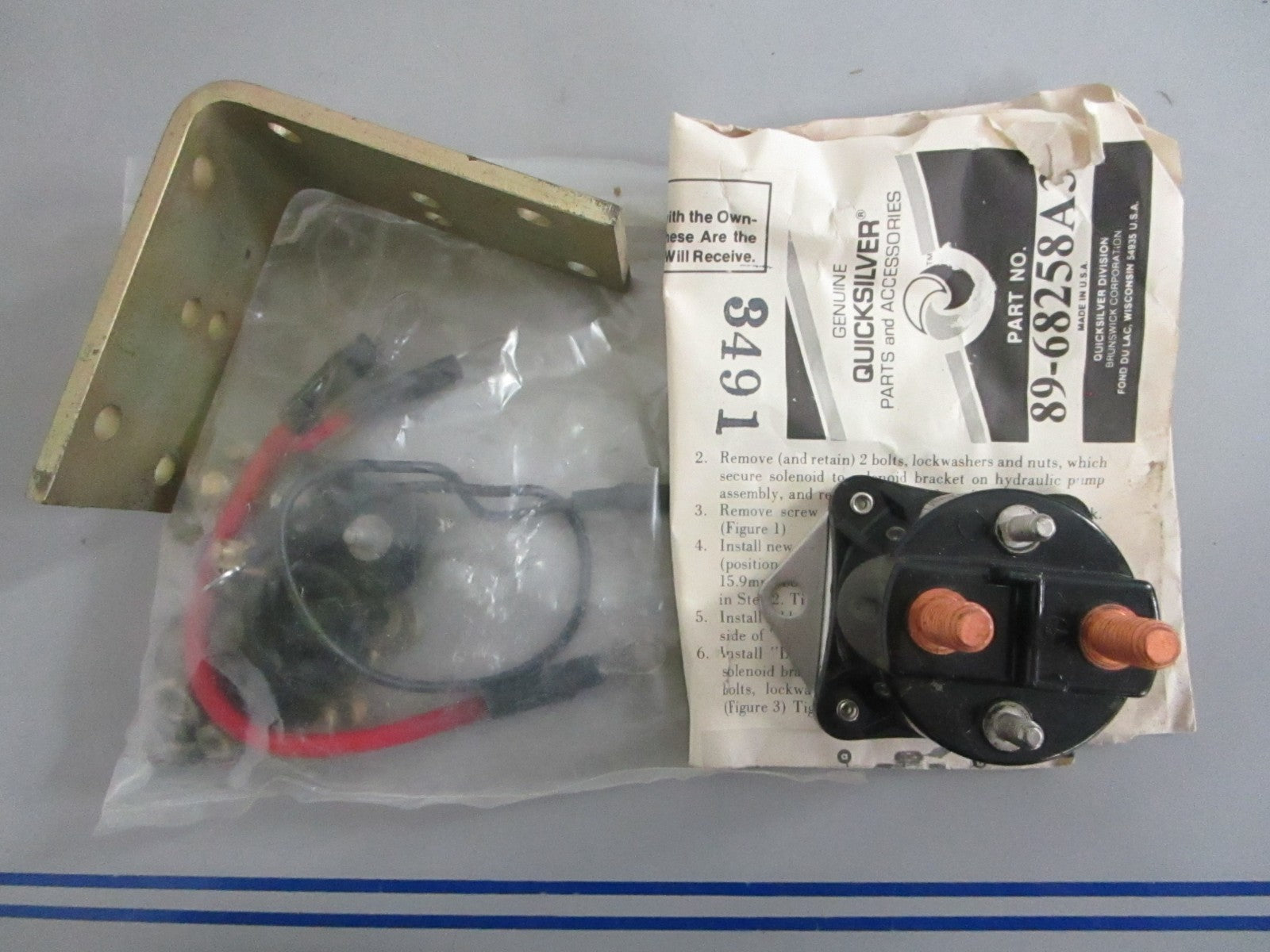 *NEW OEM* 0820 Mercury Quicksilver Trim Solenoid Kit 89-68258A3