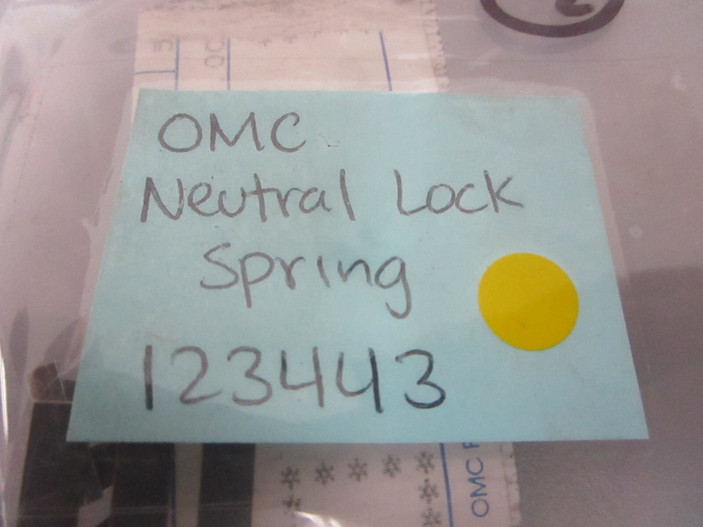 *NEW OEM* 0720 OMC Johnson Evinrude Neutral Lock Spring 123443 0123443