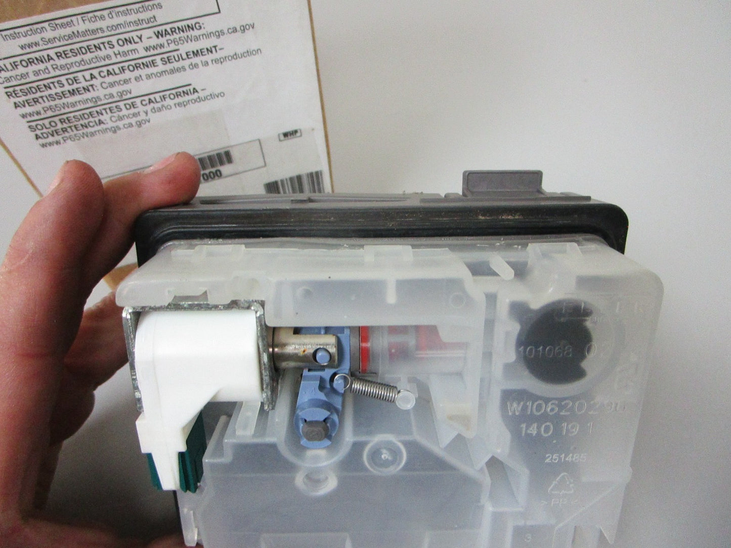 NEW OEM W10861000 Whirlpool Dishwasher Detergent Dispenser 0720