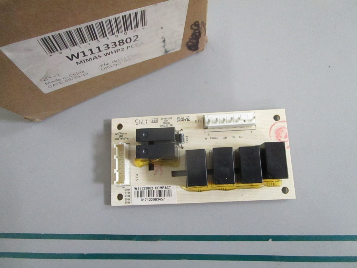 Whirlpool NEW OEM Microwave Hood Control Board PCBA W11133802 NOS Genuine 0820