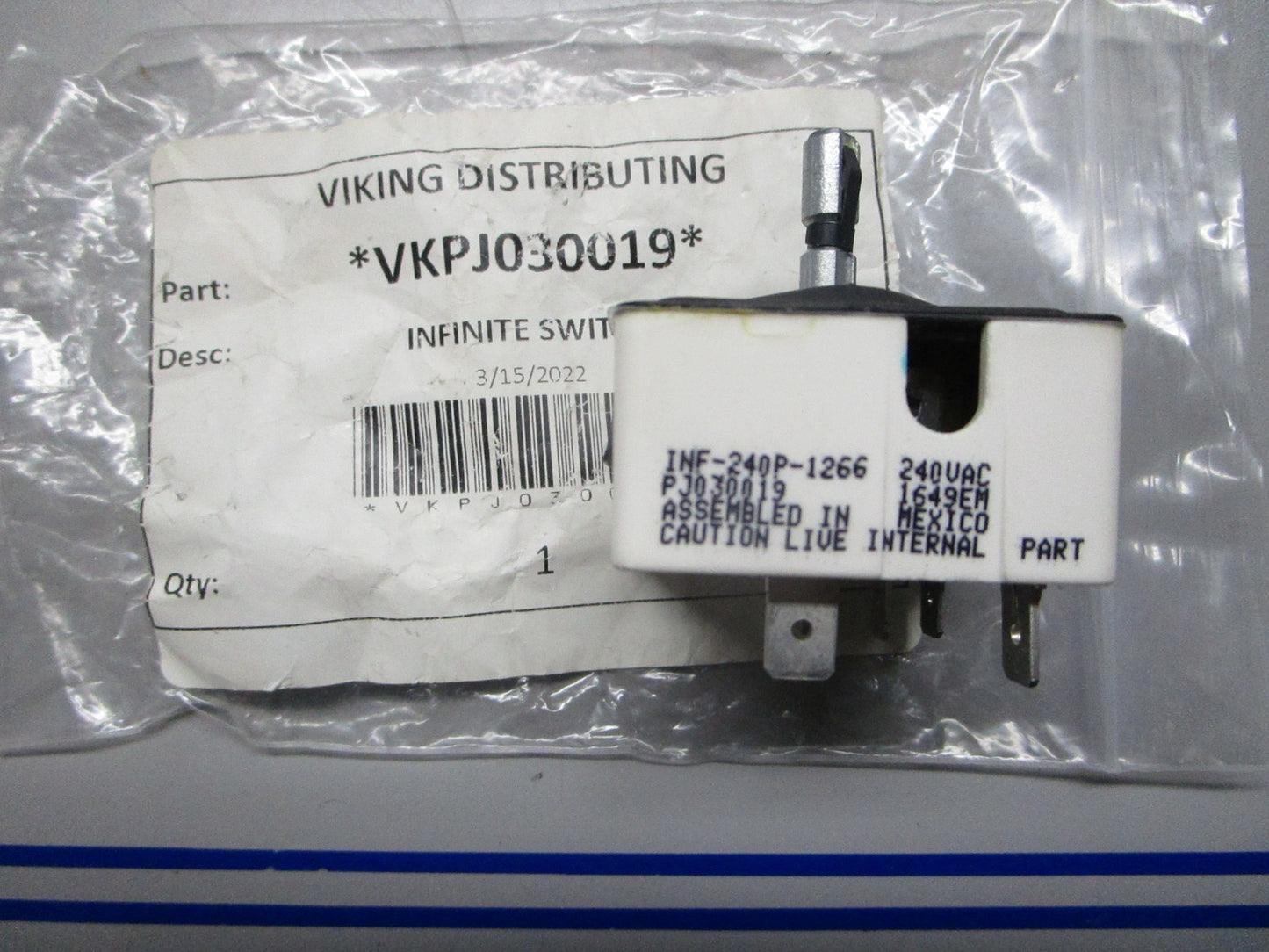*NEW OEM* 0820 Viking Infinite Switch VKPJ030019 PJ030019