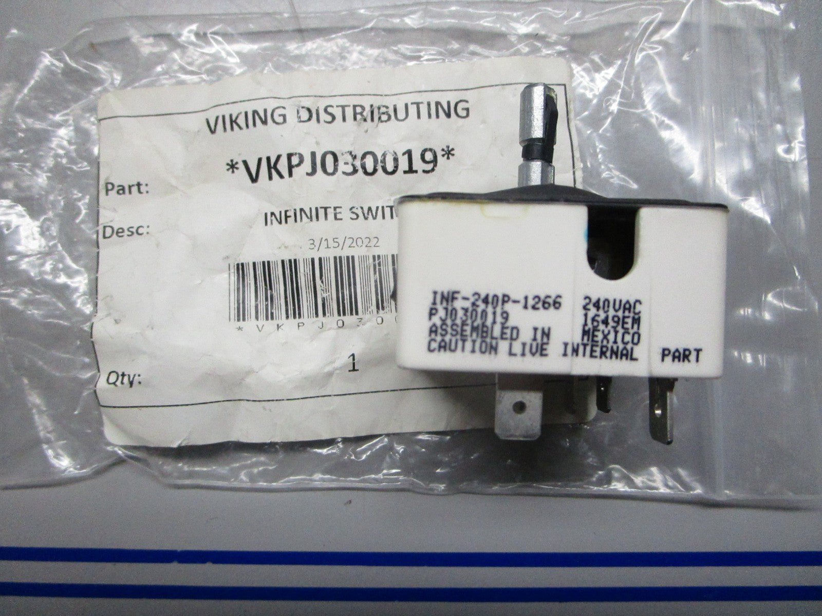 *NEW OEM* 0820 Viking Infinite Switch VKPJ030019 PJ030019