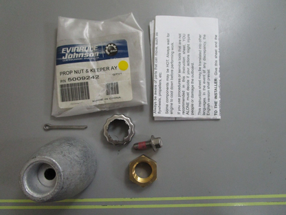 *NEW OEM* 0770 OMC Johnson Evinrude Prop Nut & Keeper Assembly 5009242 05009242