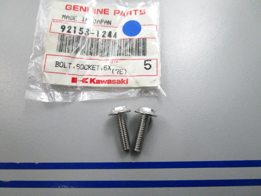 NEW OEM (LOT OF 2) Kawasaki 92153-1244 Socket Bolt 0810