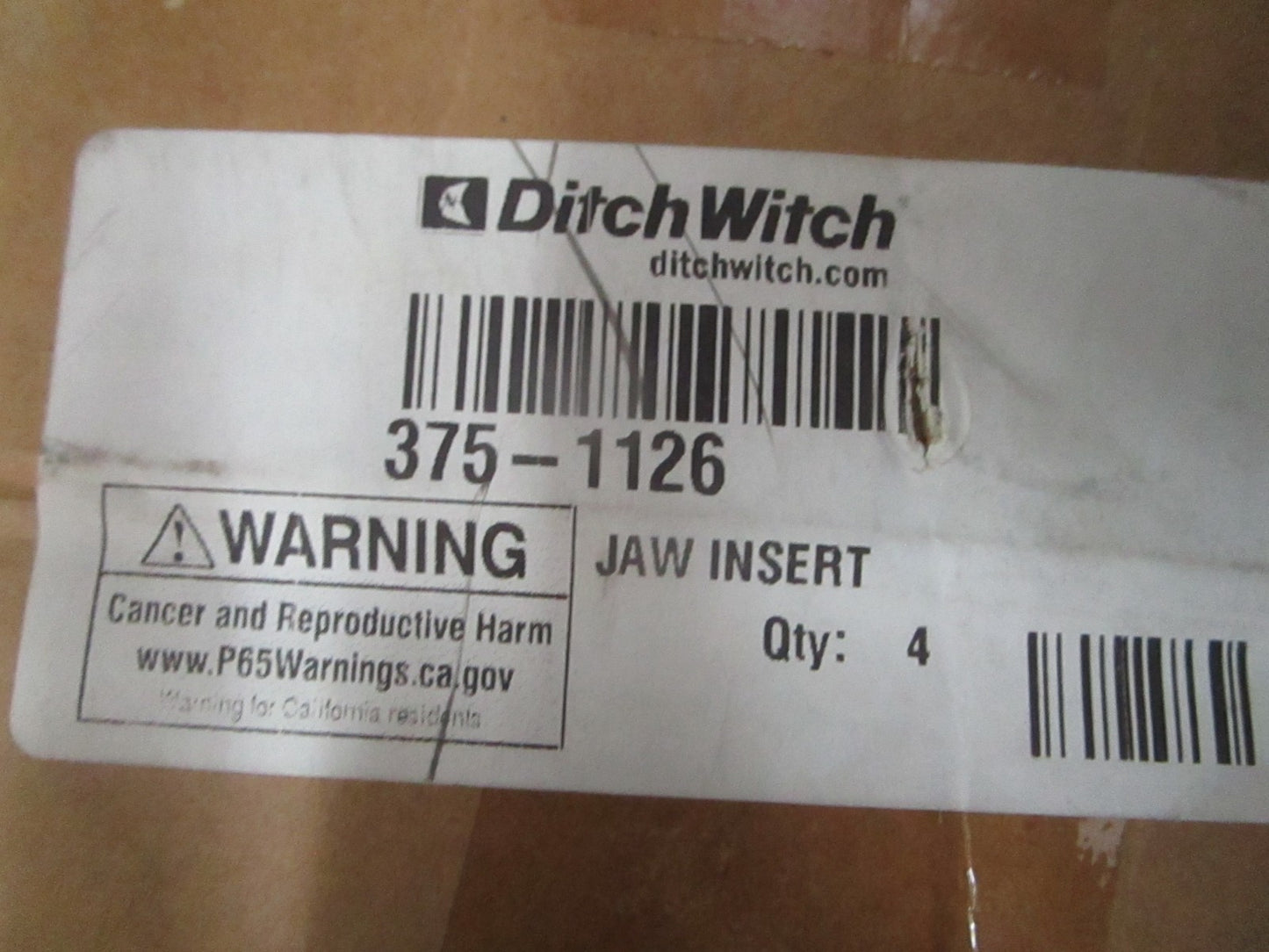 NEW OEM 375-1126 Ditch Witch Jaw Insert 0820