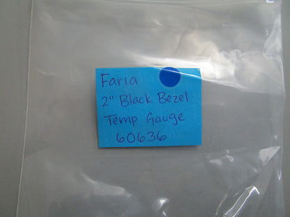 *NEW* 0810 Faria 2" Black Bezel Temperature Gauge 60636