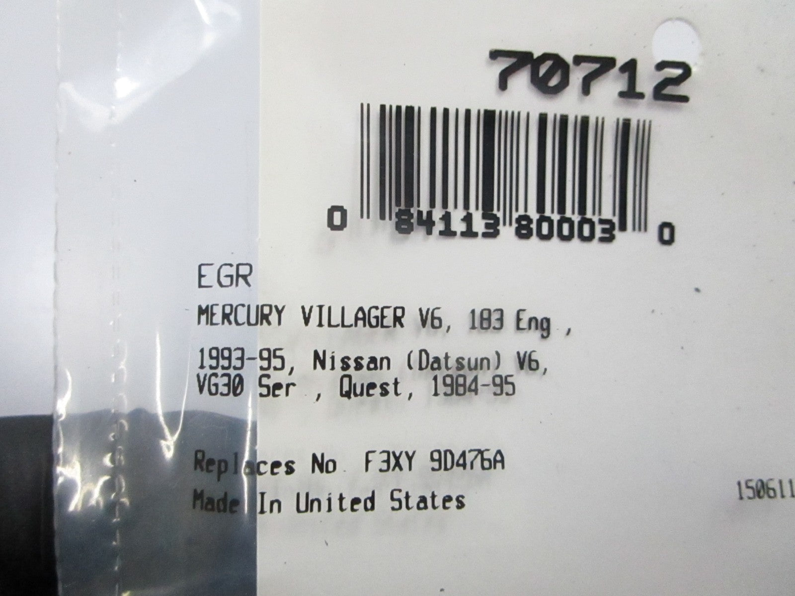 *NEW* 0810 Fel-Pro EGR Gasket 70712