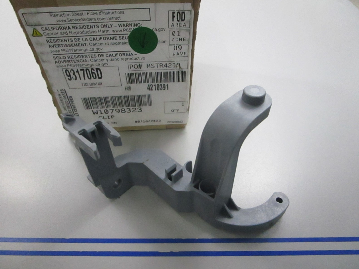 NEW OEM W10798323 Whirlpool Clip 0810