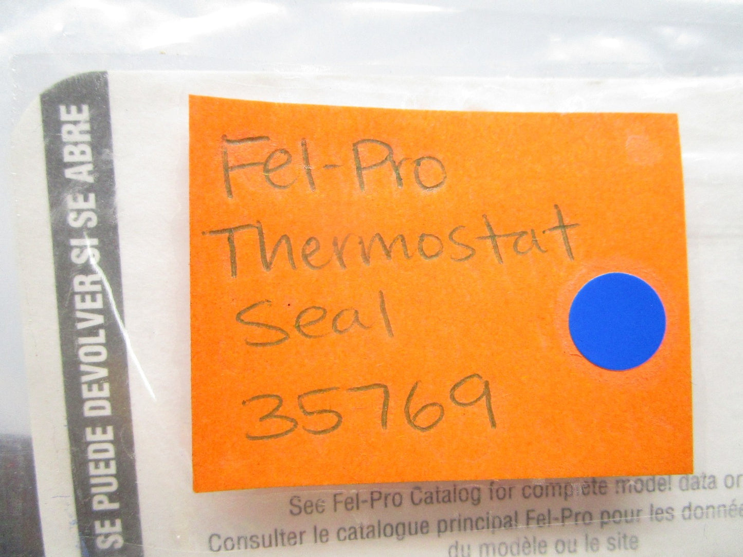 *NEW* 0810 Fel-Pro Thermostat Seal 35769
