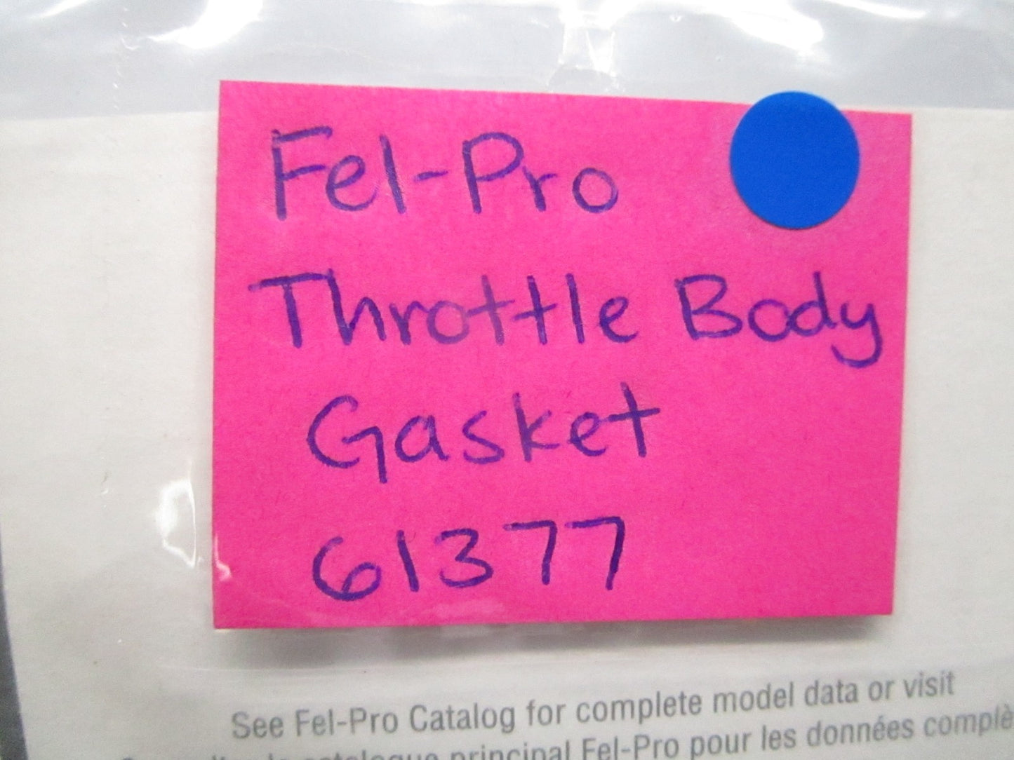 *NEW* 0810 Fel-Pro Throttle Body Gasket 61377 Replaces: 1X4Z-9E936AA