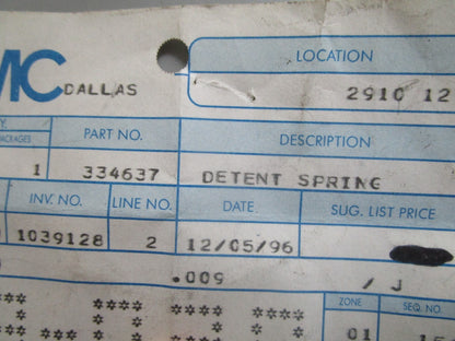 *NEW OEM* 0810 OMC Johnson Evinrude Detent Spring 334637 0334637