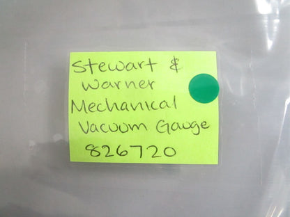 NEW OEM 826720 Stewart & Warner Mechanical Vacuum Gauge 0820