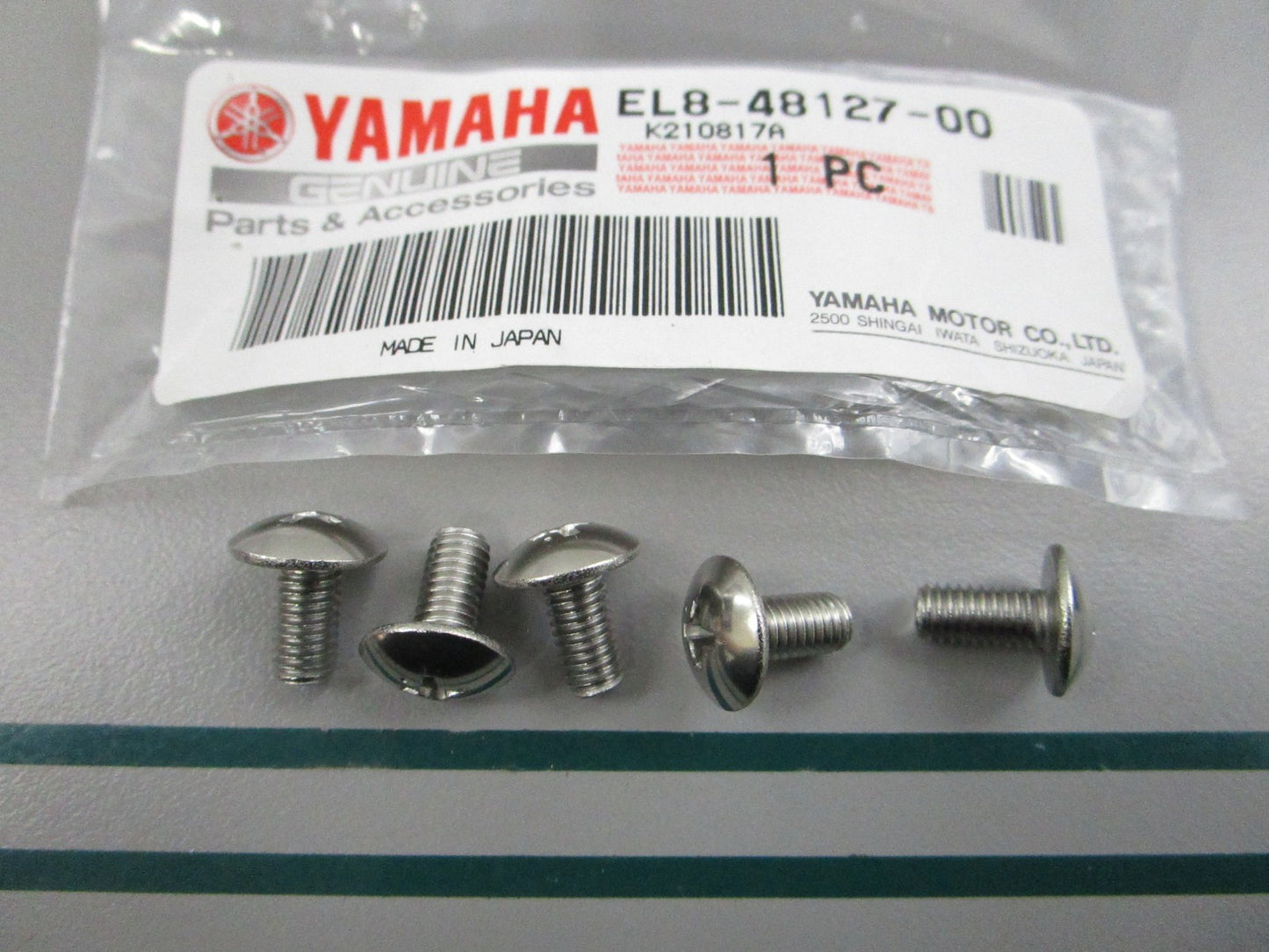 NEW OEM (LOT OF 5) EL8-48127-00-00 Yamaha Screw 0810