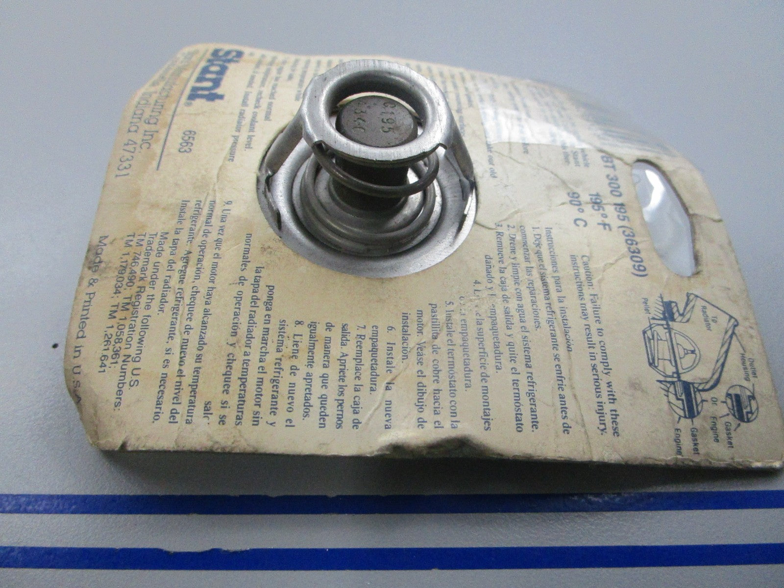 NEW 36309 Stant 195 Degree Thermostat 0810
