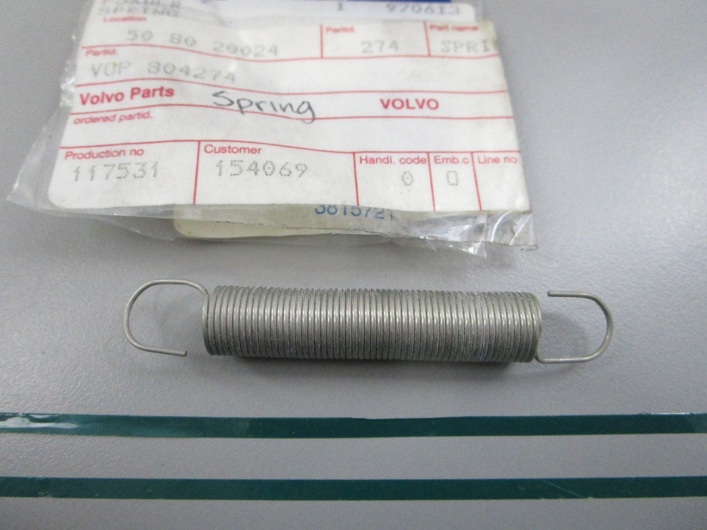 Volvo Penta NEW OEM Tension Spring 804274 NOS 0810
