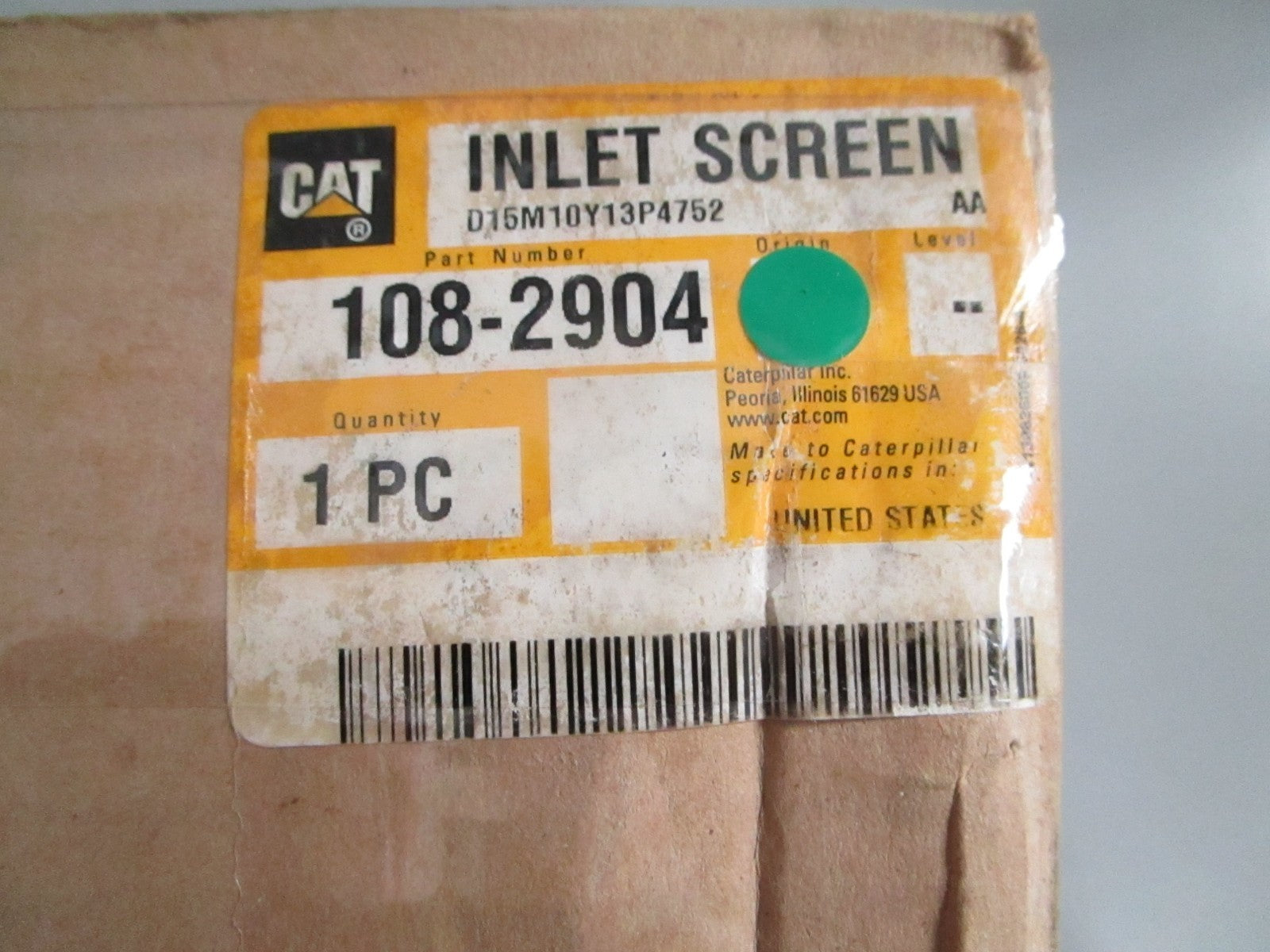 NEW OEM 108-2904 CAT Inlet Screen 0820