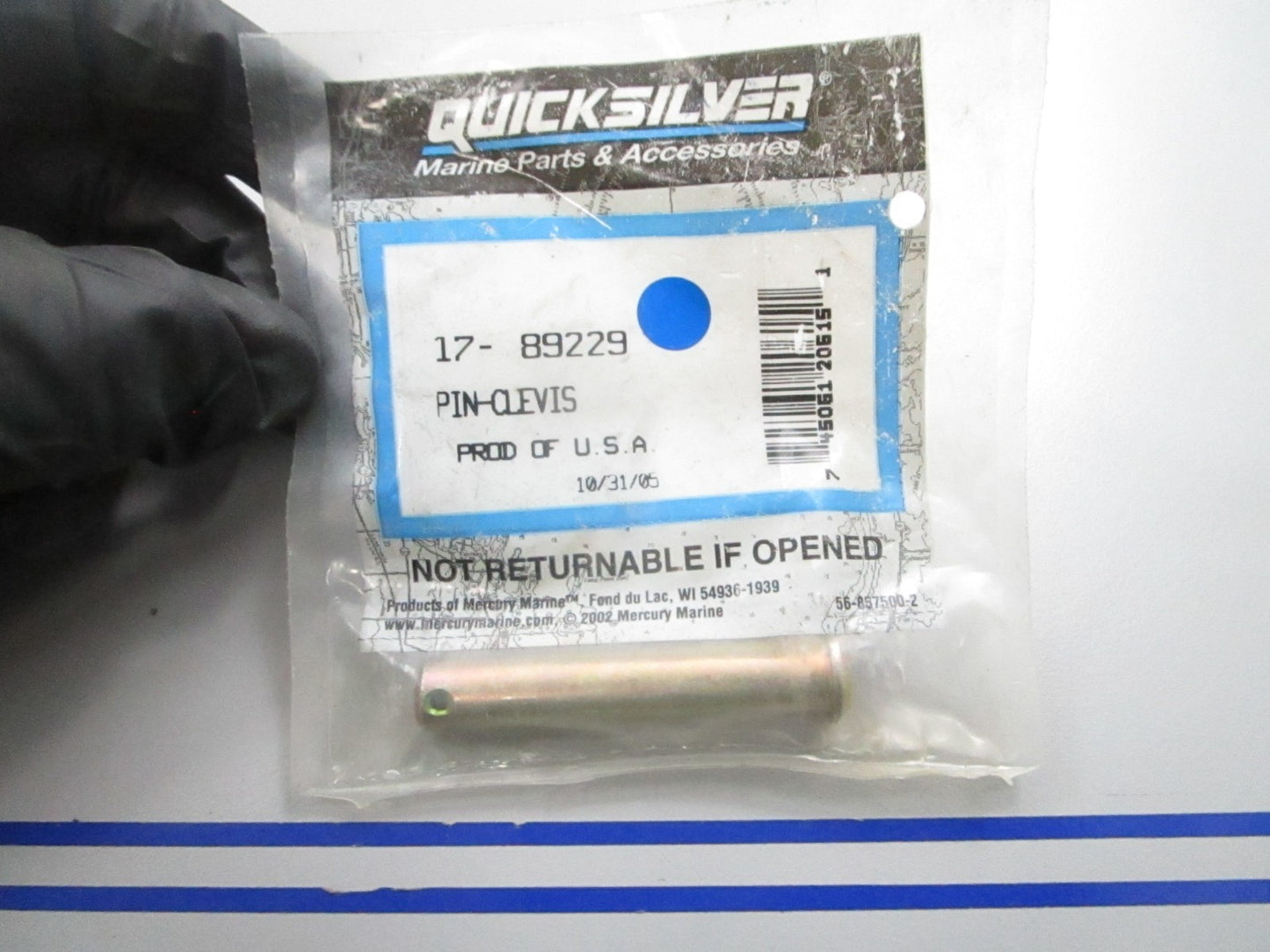 *NEW OEM* 0810 Mercury Quicksilver Clevis Pin 17-89229