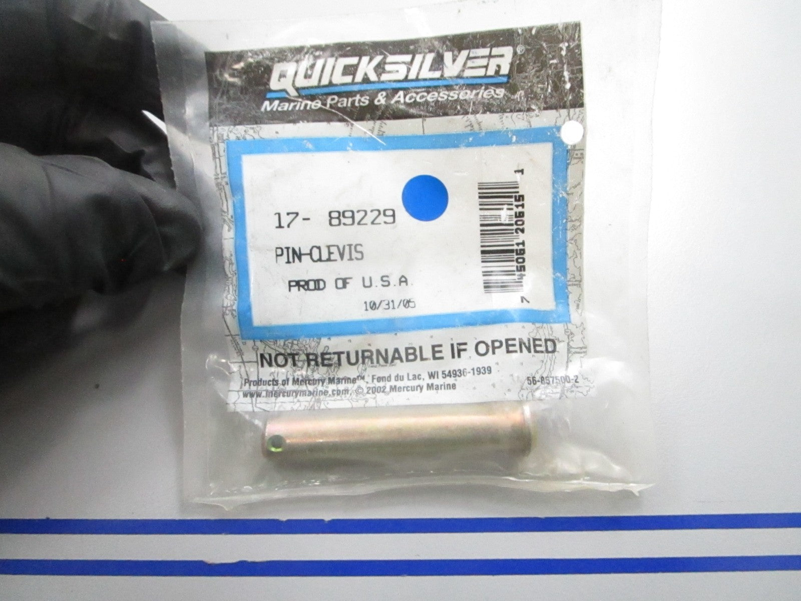 *NEW OEM* 0810 Mercury Quicksilver Clevis Pin 17-89229