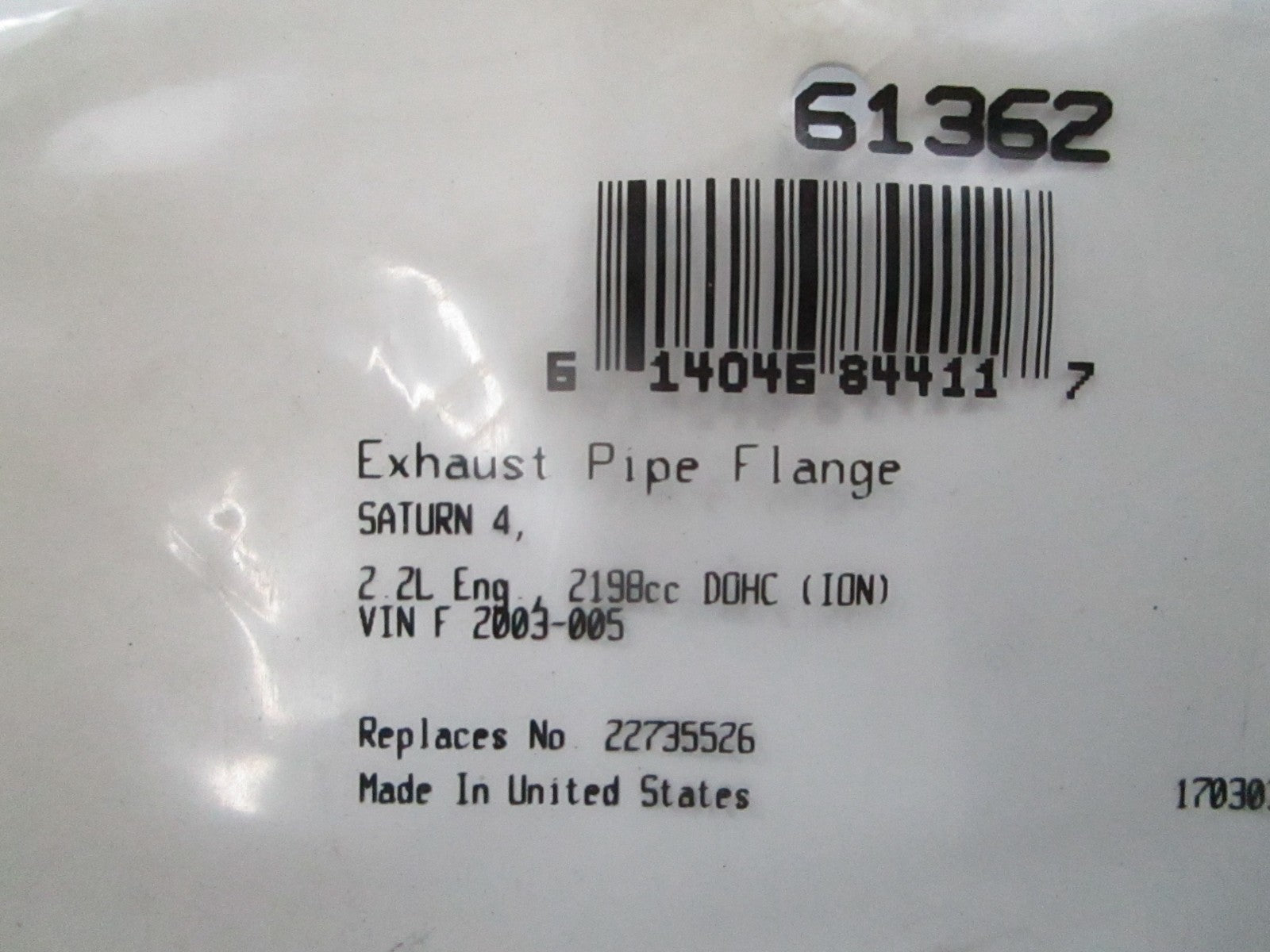 *NEW* 0810 Fel-Pro Exhaust Gasket 61362