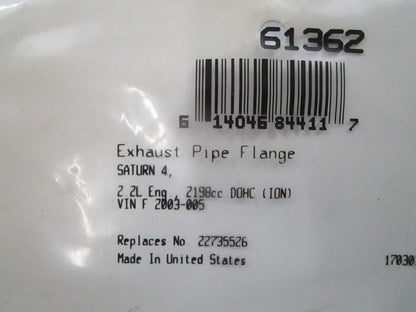 *NEW* 0810 Fel-Pro Exhaust Gasket 61362