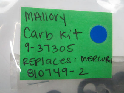 *NEW* (LOT OF 2) 0810 Mallory Carb Kit 9-37305 Replaces: Mercury 810749-2