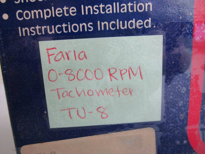 *NEW* 0820 Bayliner Faria 0-8000 RPM Tachometer TU-8