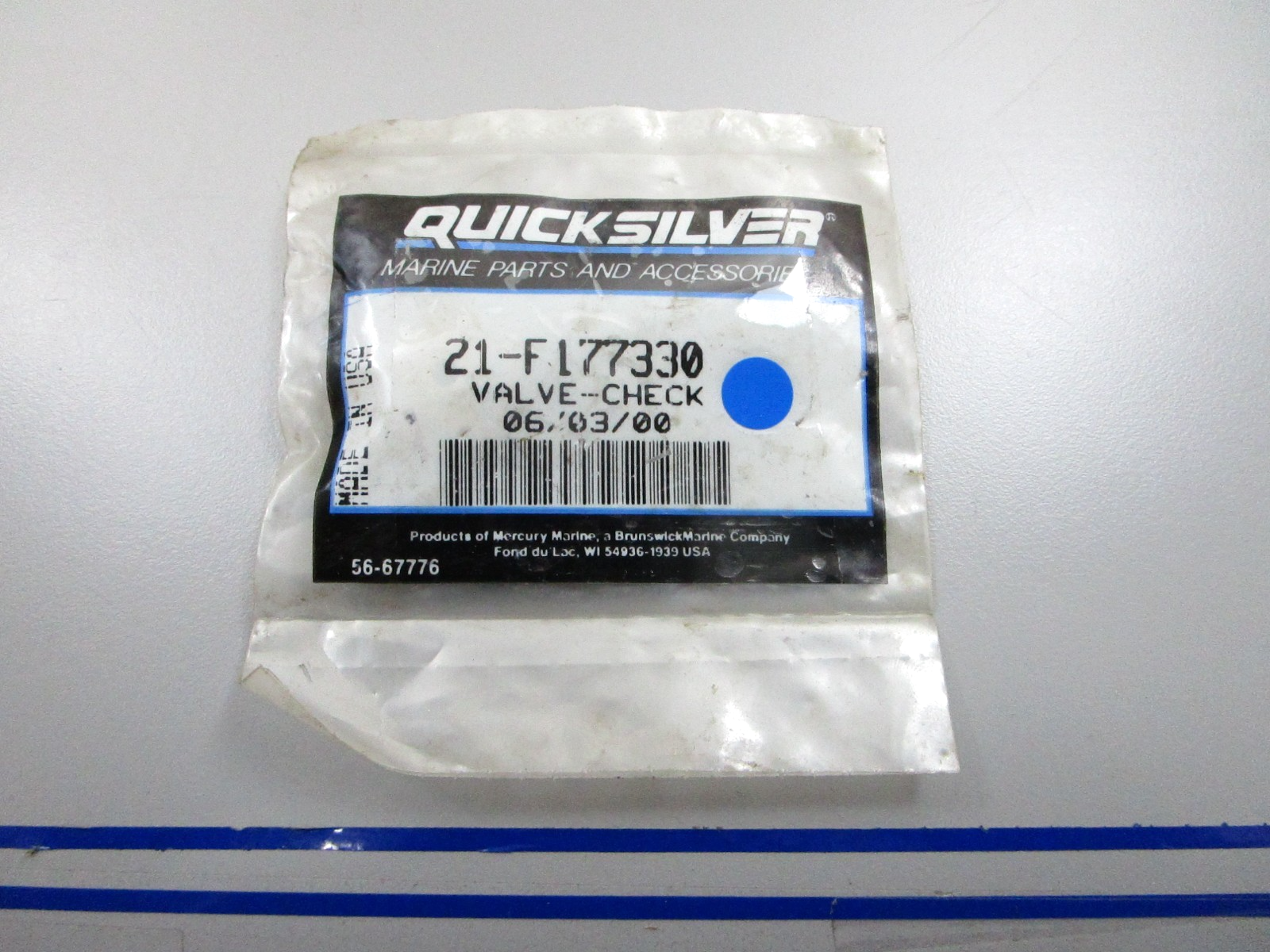 *NEW OEM* 0810 Mercury Quicksilver Check Valve 21-F177330