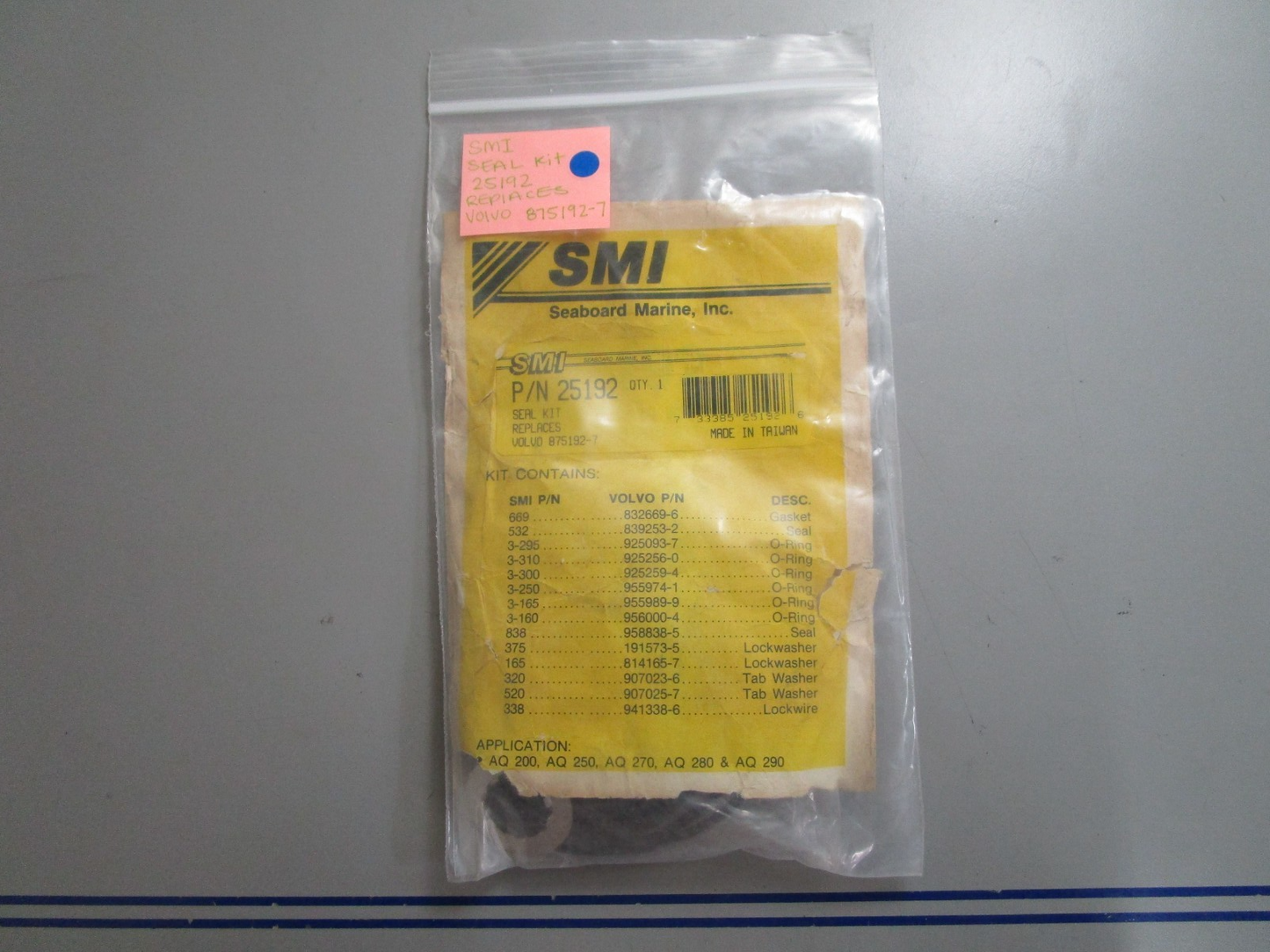 *NEW* 0770 SMI Seal Kit 25192 Replaces: Volvo 875192-7