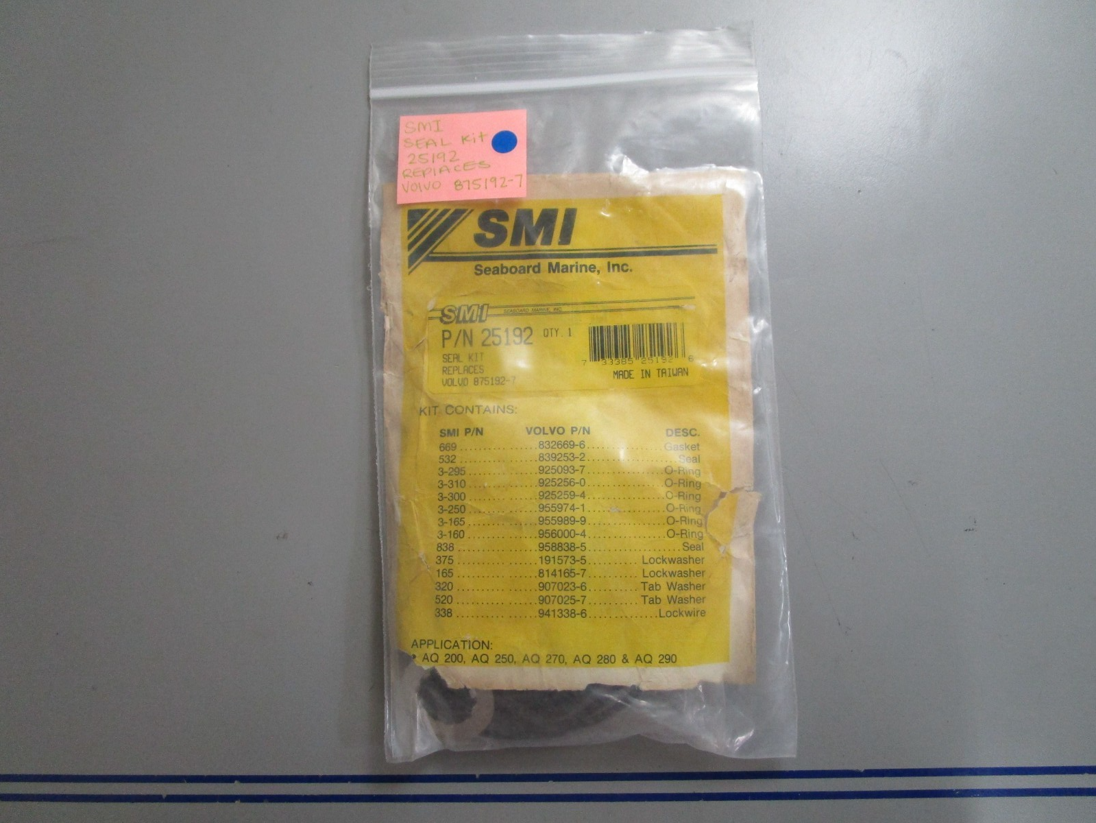 *NEW* 0770 SMI Seal Kit 25192 Replaces: Volvo 875192-7