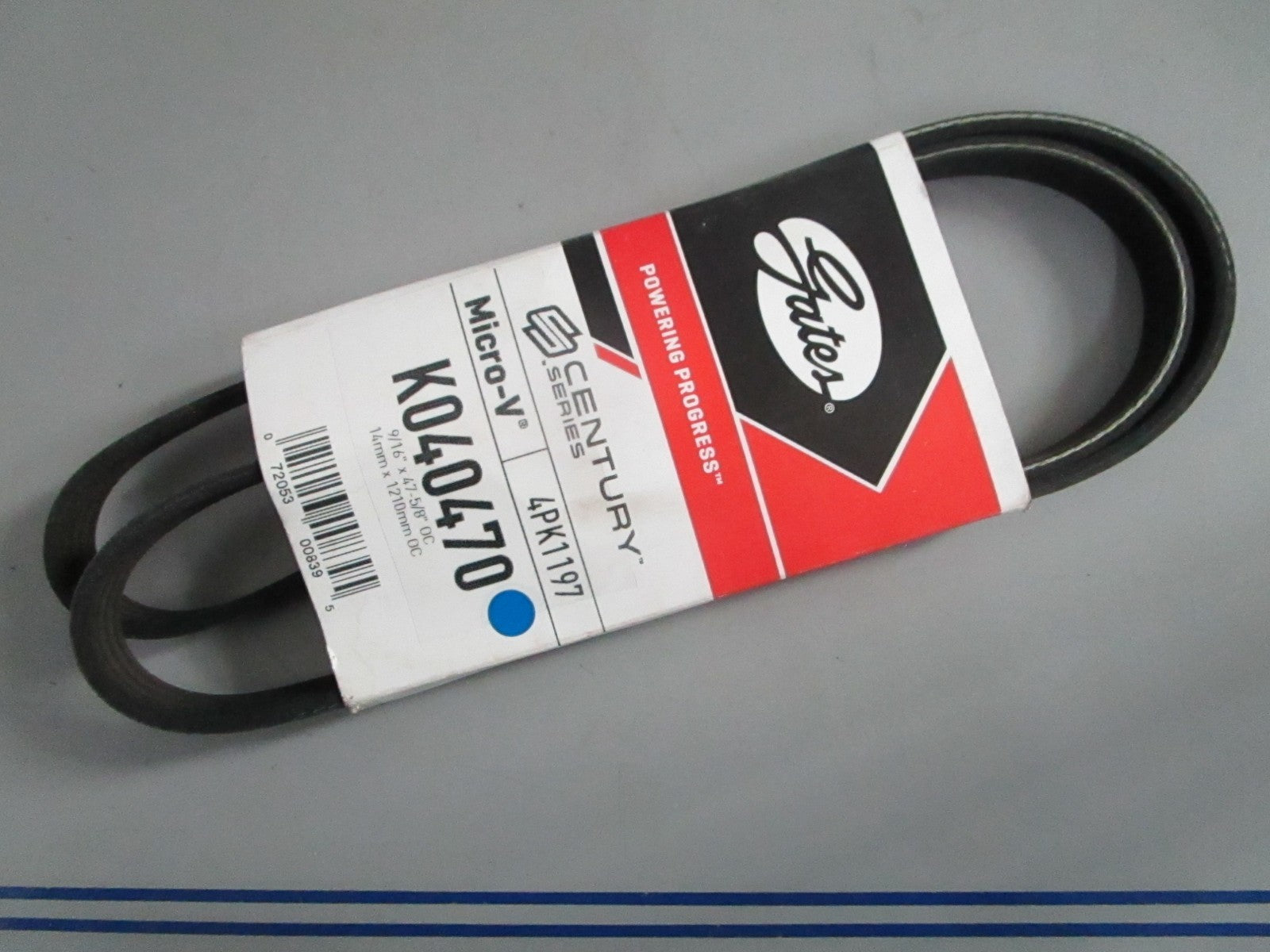 NEW K040470 Gates Century Series Micro-V Serpentine Belt 0820