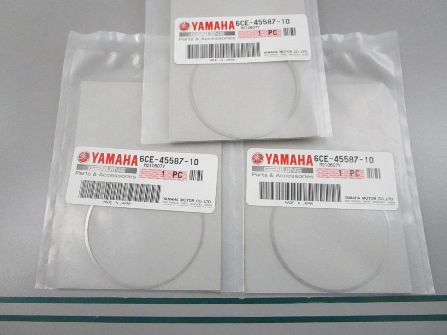 NEW OEM (LOT OF 3) 6CF-45587-10-00 Yamaha (T: 0.12mm) Shim 0810