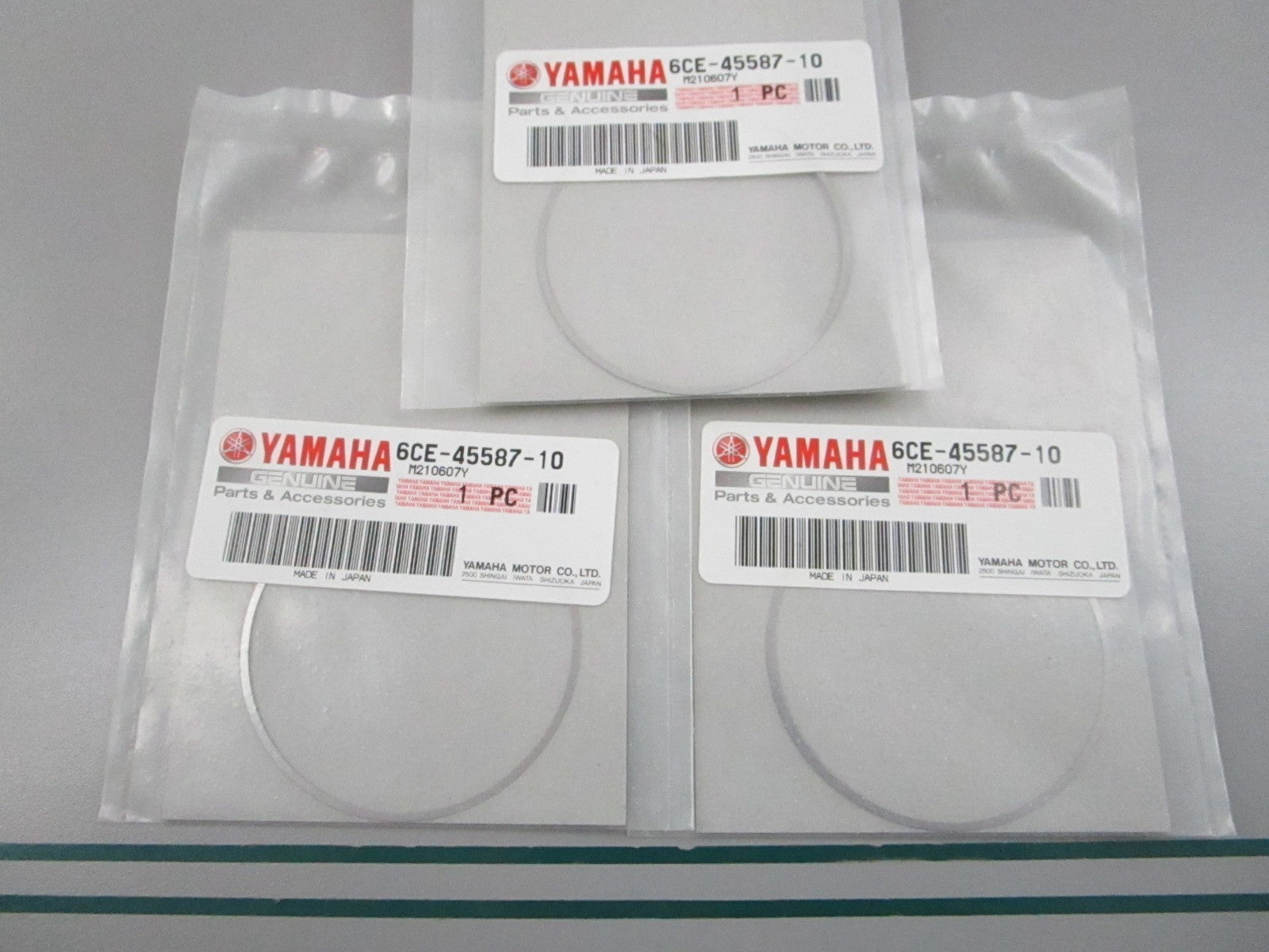 NEW OEM (LOT OF 3) 6CF-45587-10-00 Yamaha (T: 0.12mm) Shim 0810