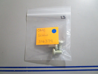 *NEW OEM* (LOT OF 3) 0810 OMC Johnson Evinrude Screw 316374 0316374