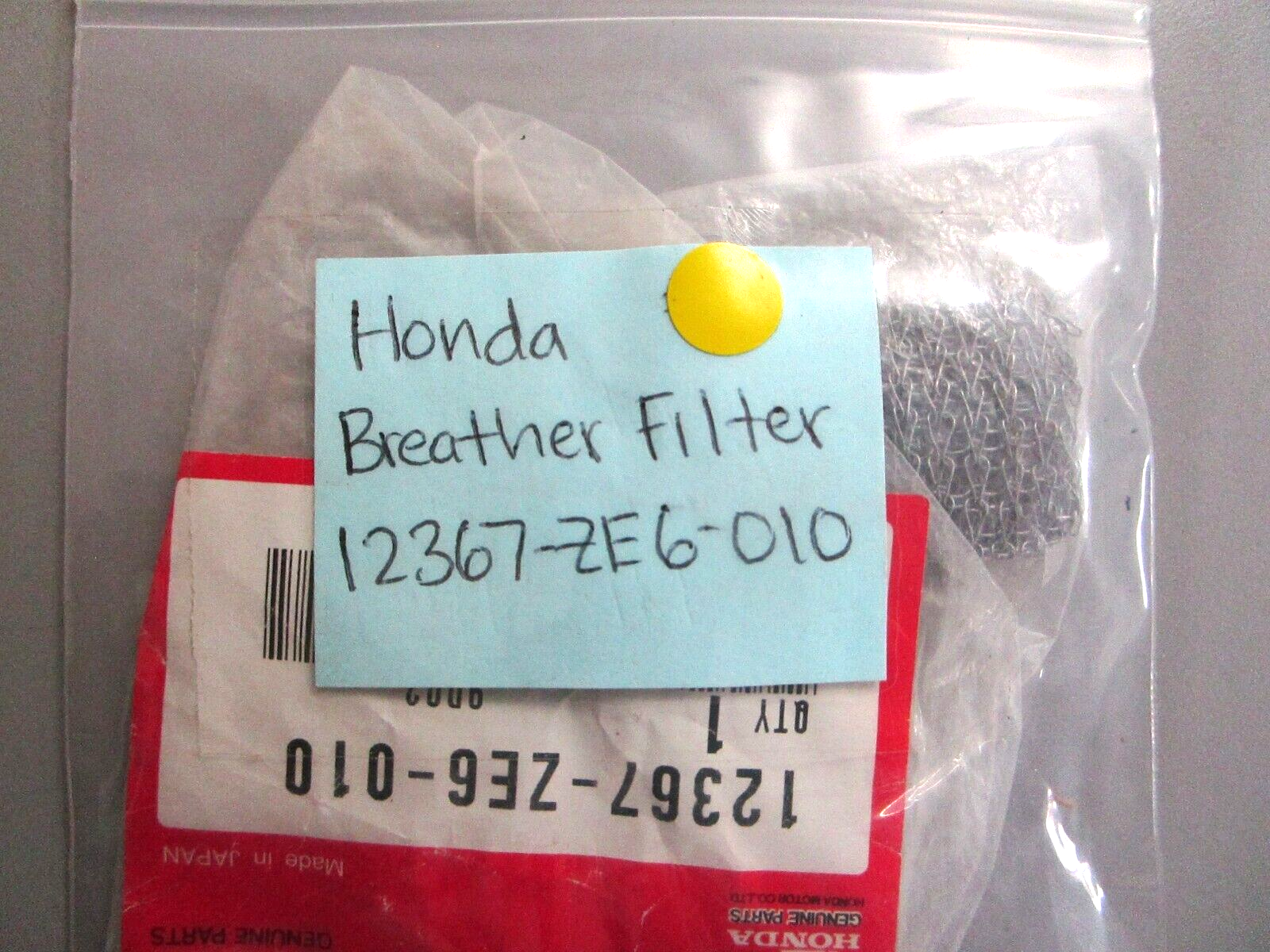 *NEW OEM* 0750 Honda BREATHER FILTER 12367-ZE6-010