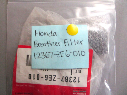 *NEW OEM* 0750 Honda BREATHER FILTER 12367-ZE6-010