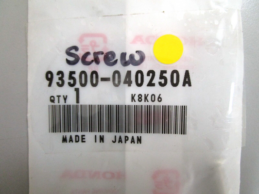 *NEW OEM* 0750 Honda SCREW 93500-040250A