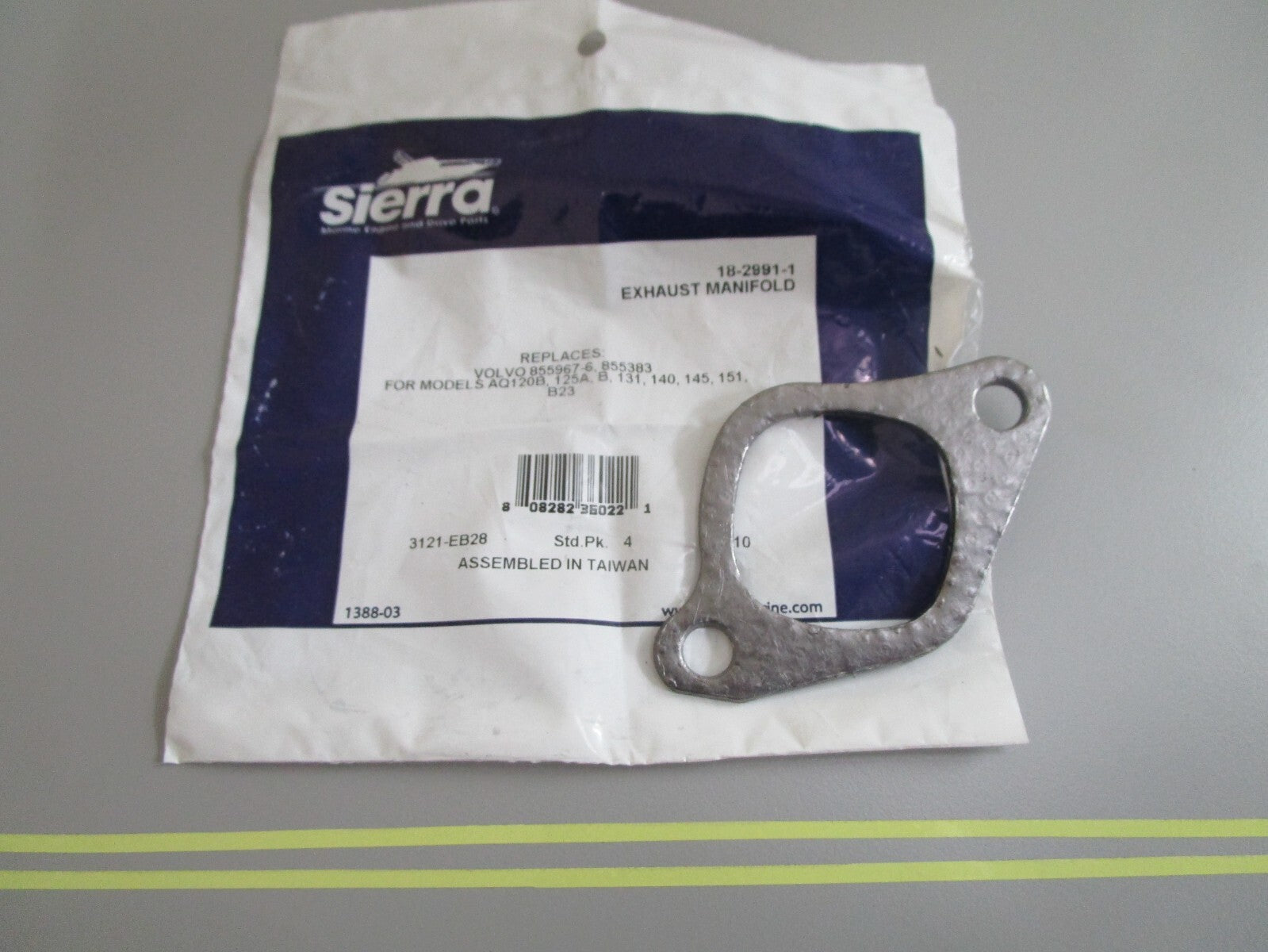 *NEW* 0810 Sierra Exhaust Manifold Gasket 18-2991-1 Replaces: Volvo 855967-6 085