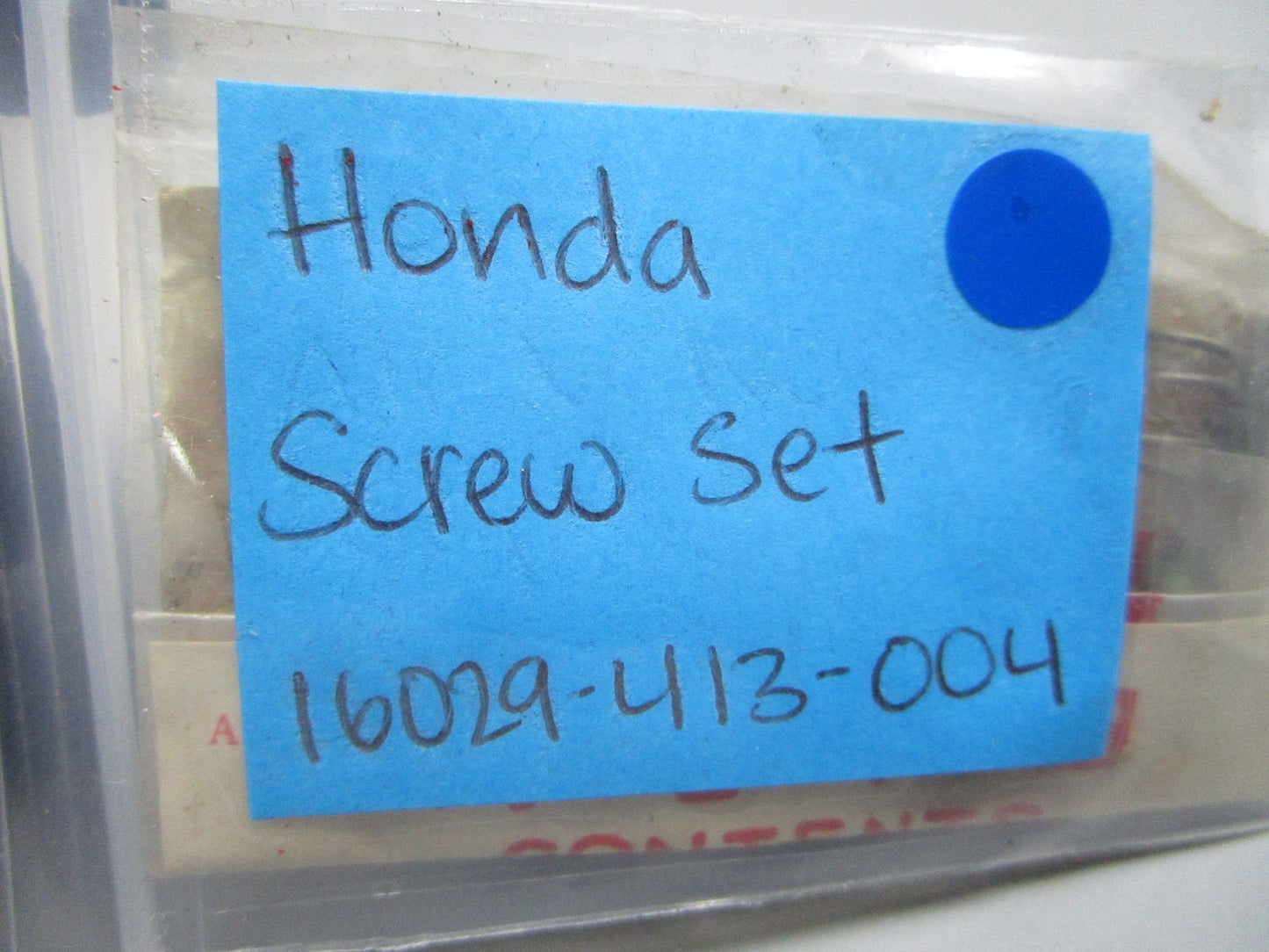 *NEW OEM* 0810 Honda Screw Set 16029-413-004